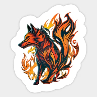 Fenrir the Fire Wolf T-Shirt: Embrace the Power of Norse Mythology Sticker